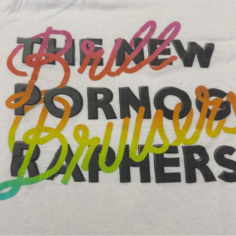 The New Pornographers BRILL BRUISERS White Graphic T-Shirt